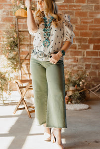 The Odessa Olive Jeans