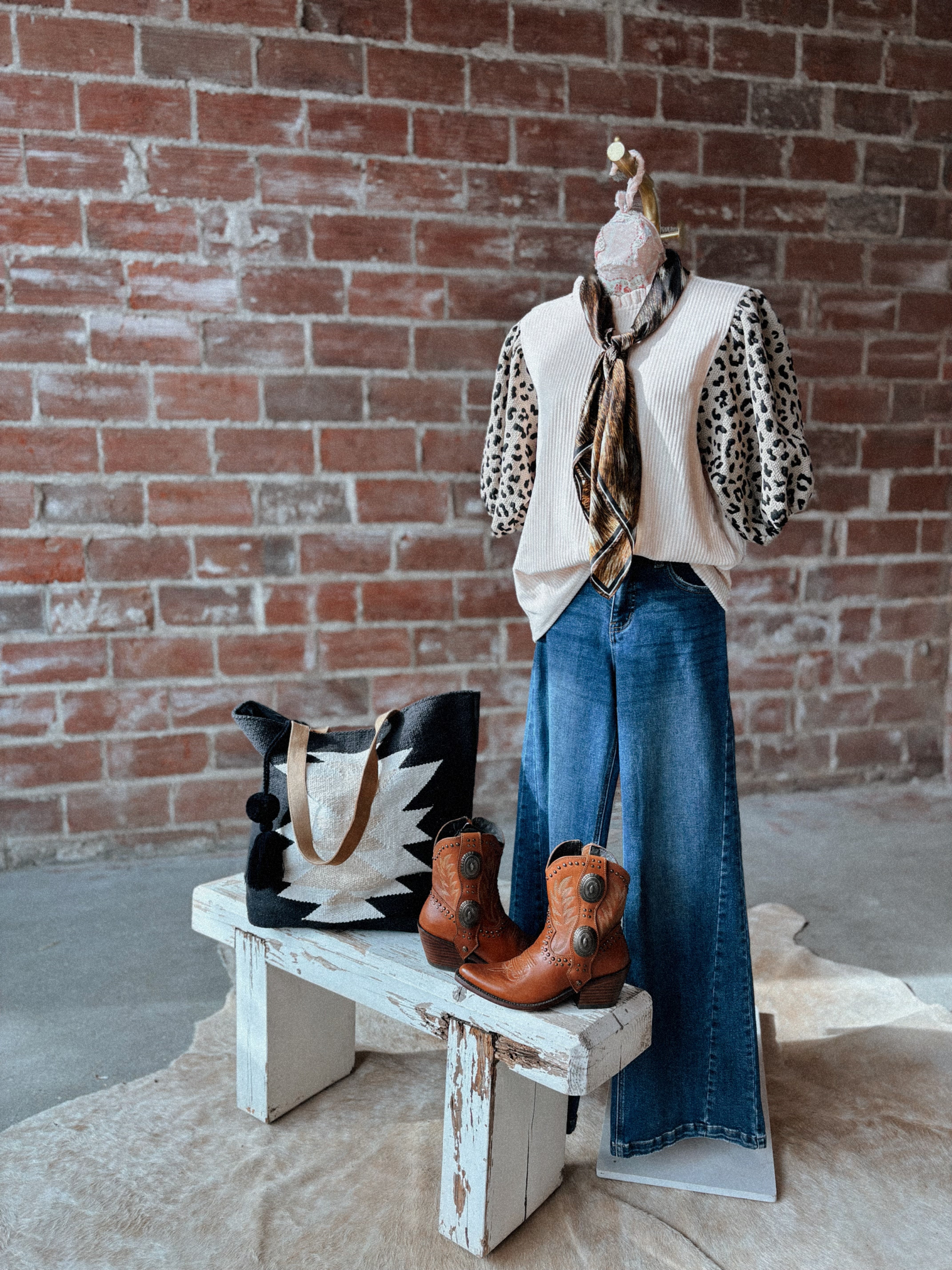 Leopard Corduroy Blouse