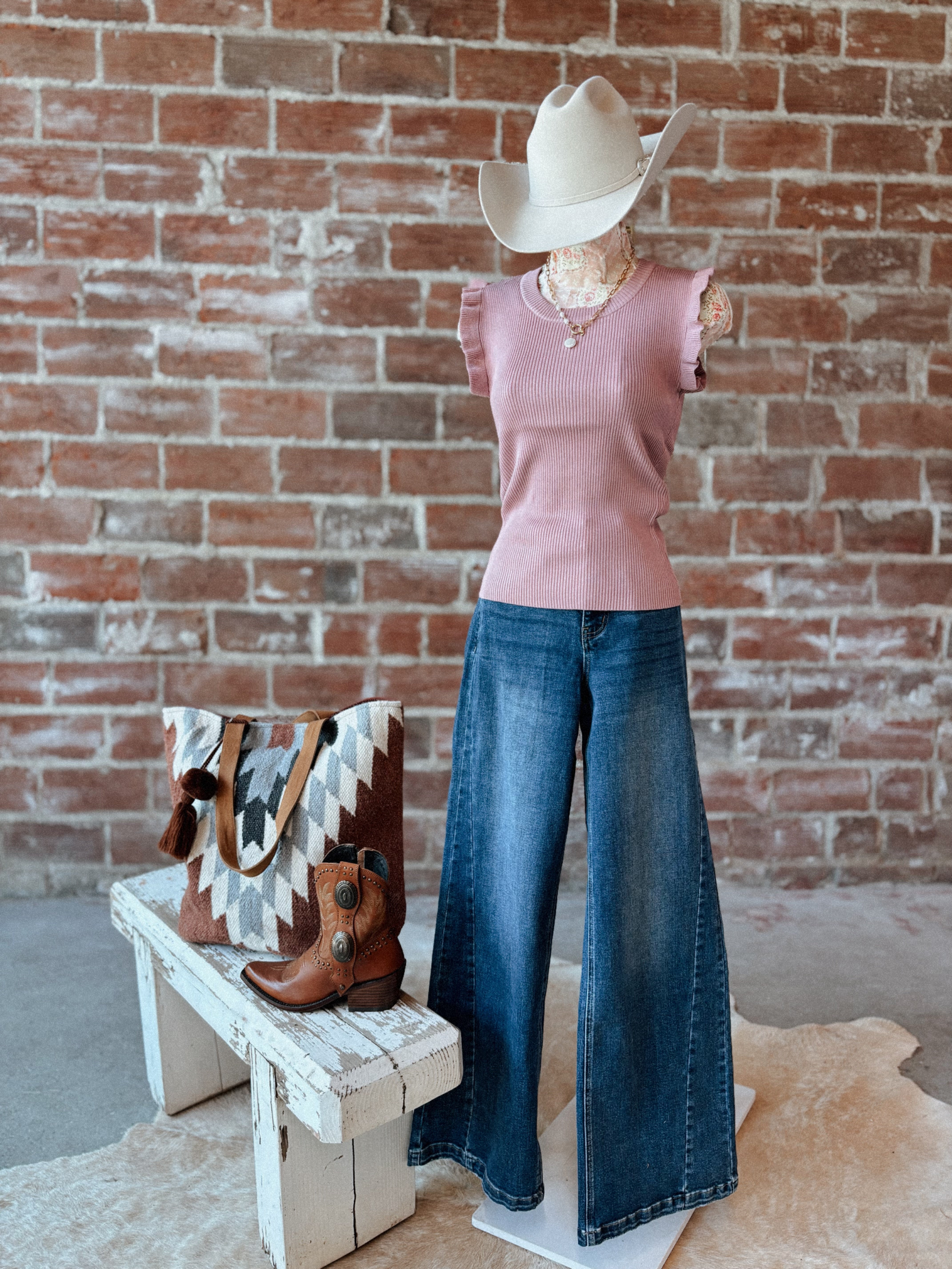 Mauve Ruffle Tank