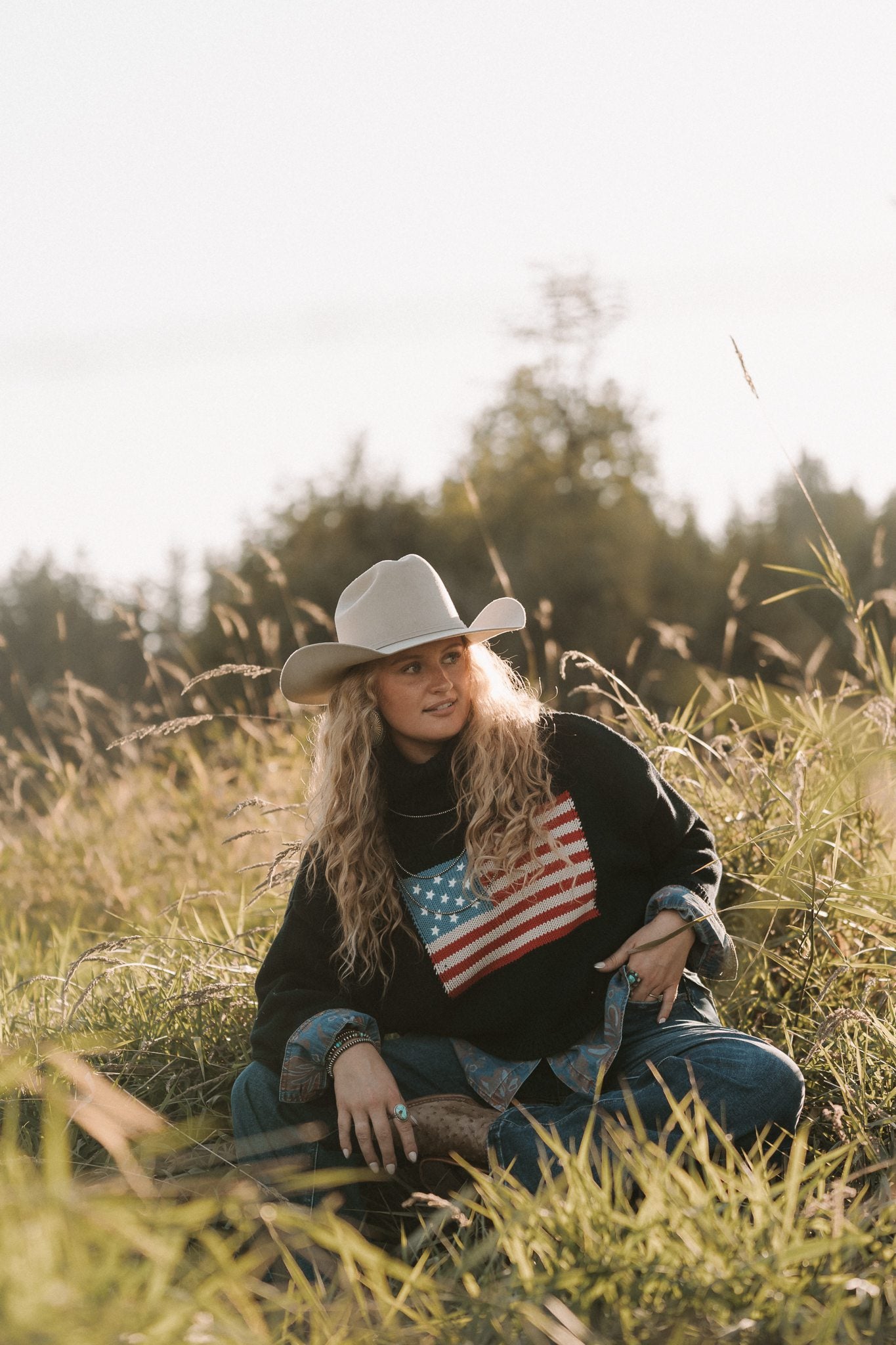 Navy Americana Sweater