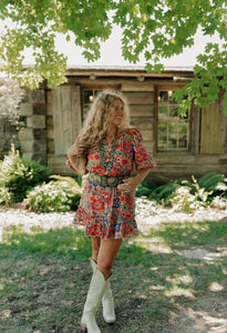 Floral Belted Dress