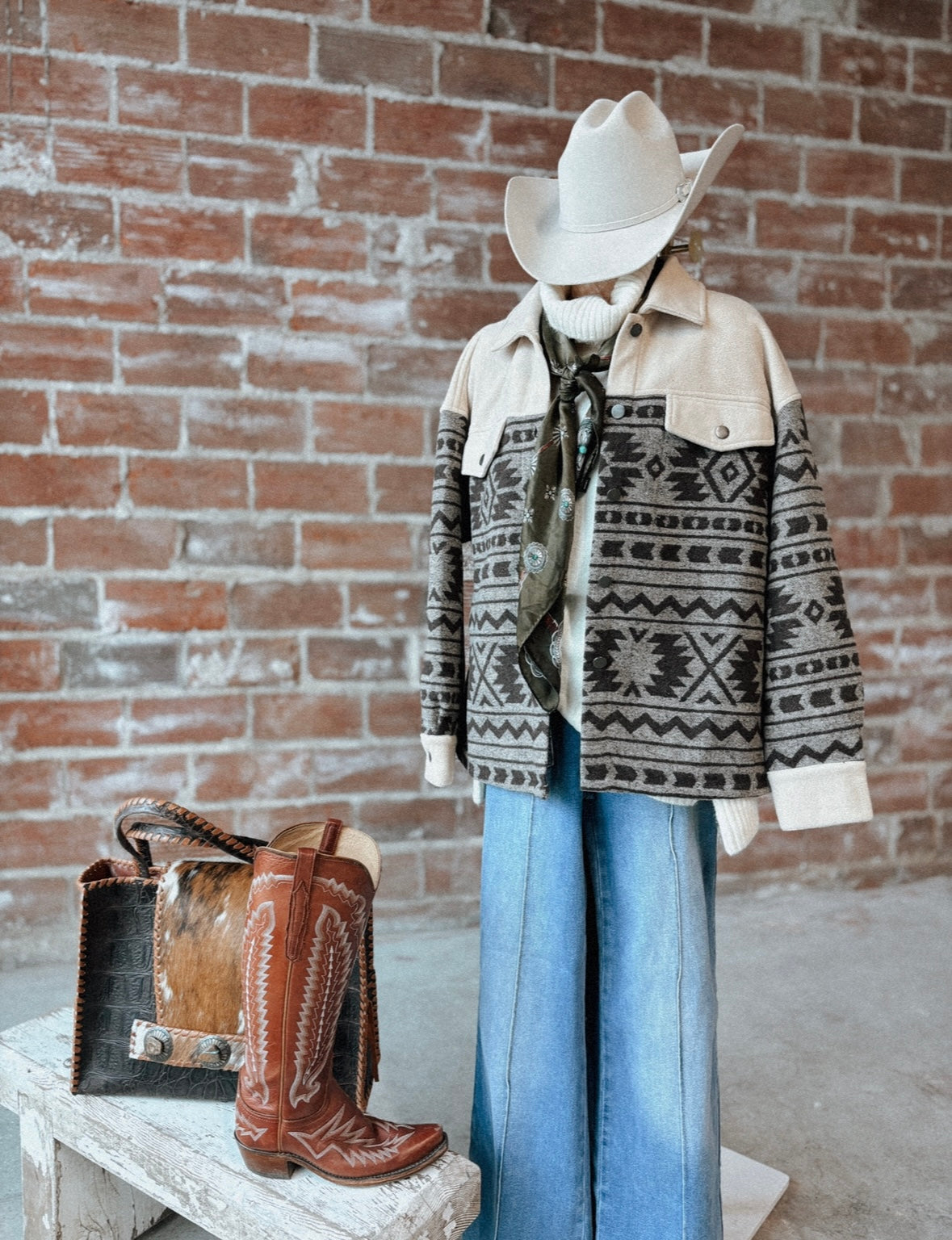 Taupe Aztec Jacket