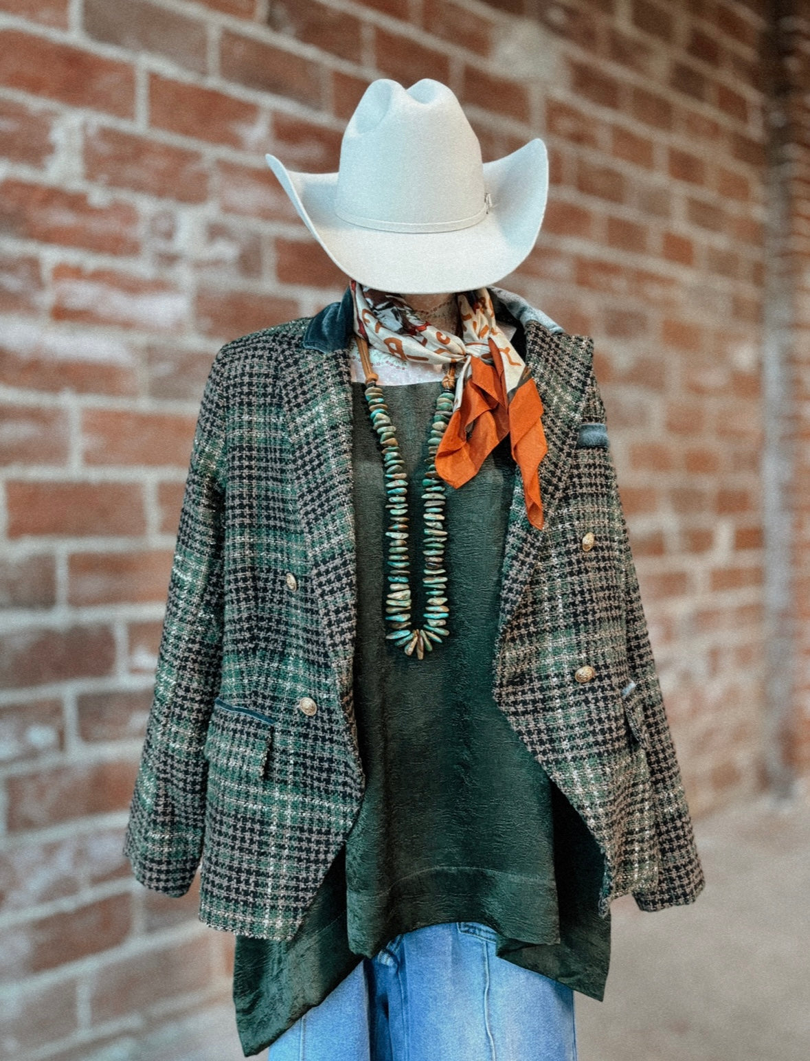 Emerald Tweed Blazer