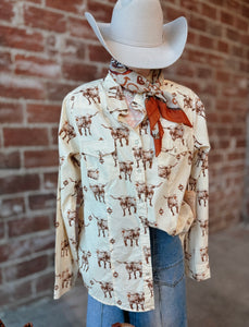 Longhorn Button Down