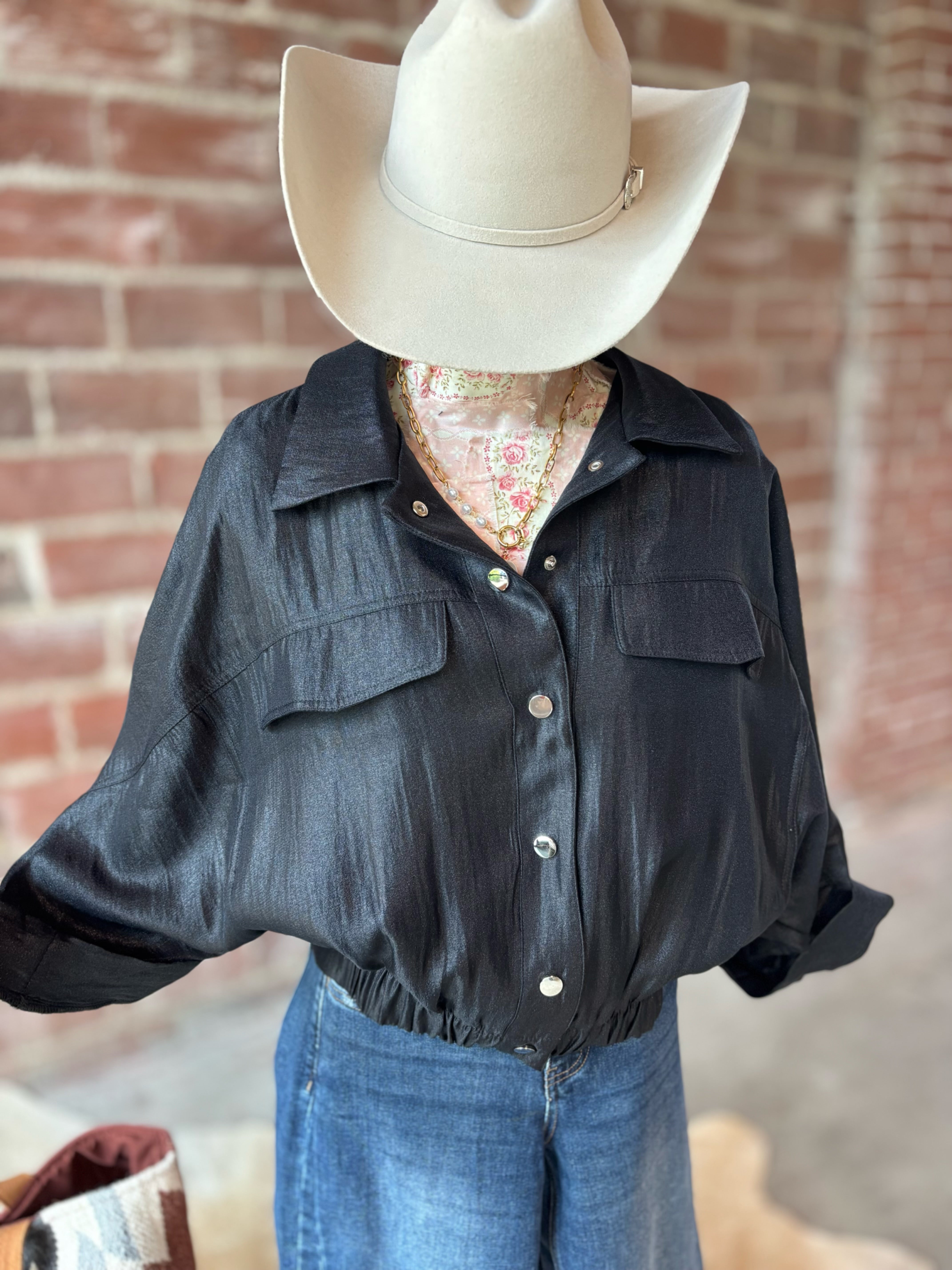Black Satin Jacket