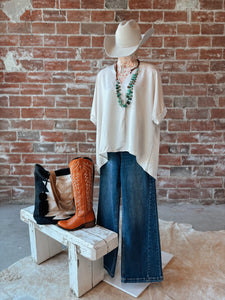 Cream Satin Blouse