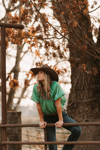 The Butteville Blouse {Green}