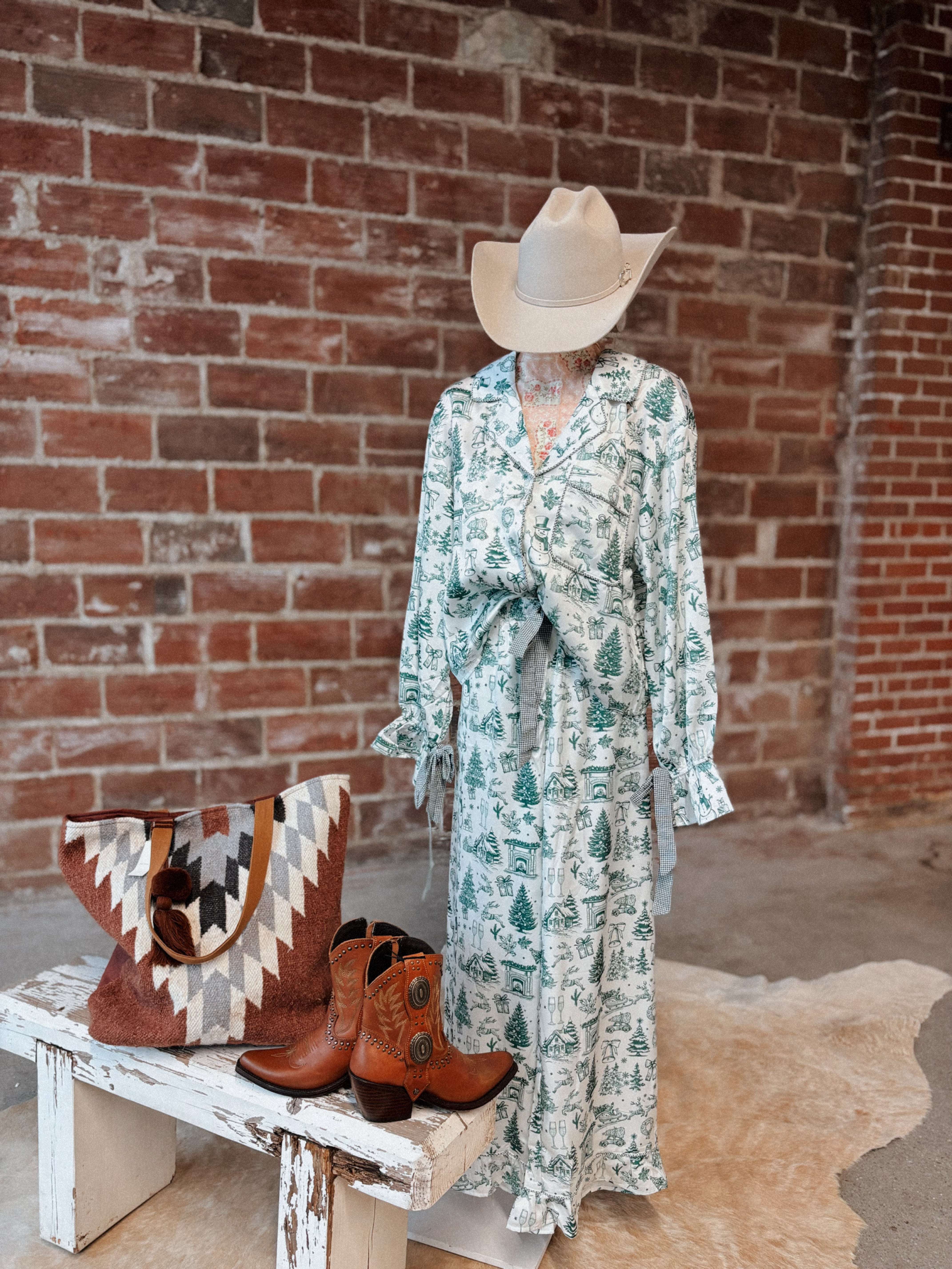 Toile Christmas Pajamas