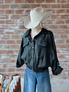 Black Satin Jacket