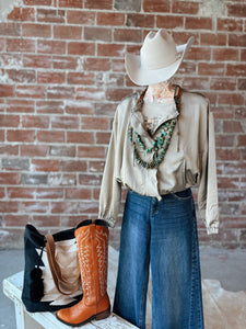 Taupe Satin Jacket