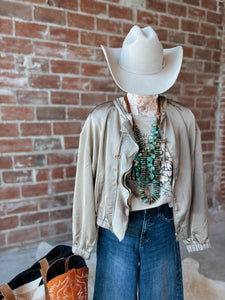Taupe Satin Jacket