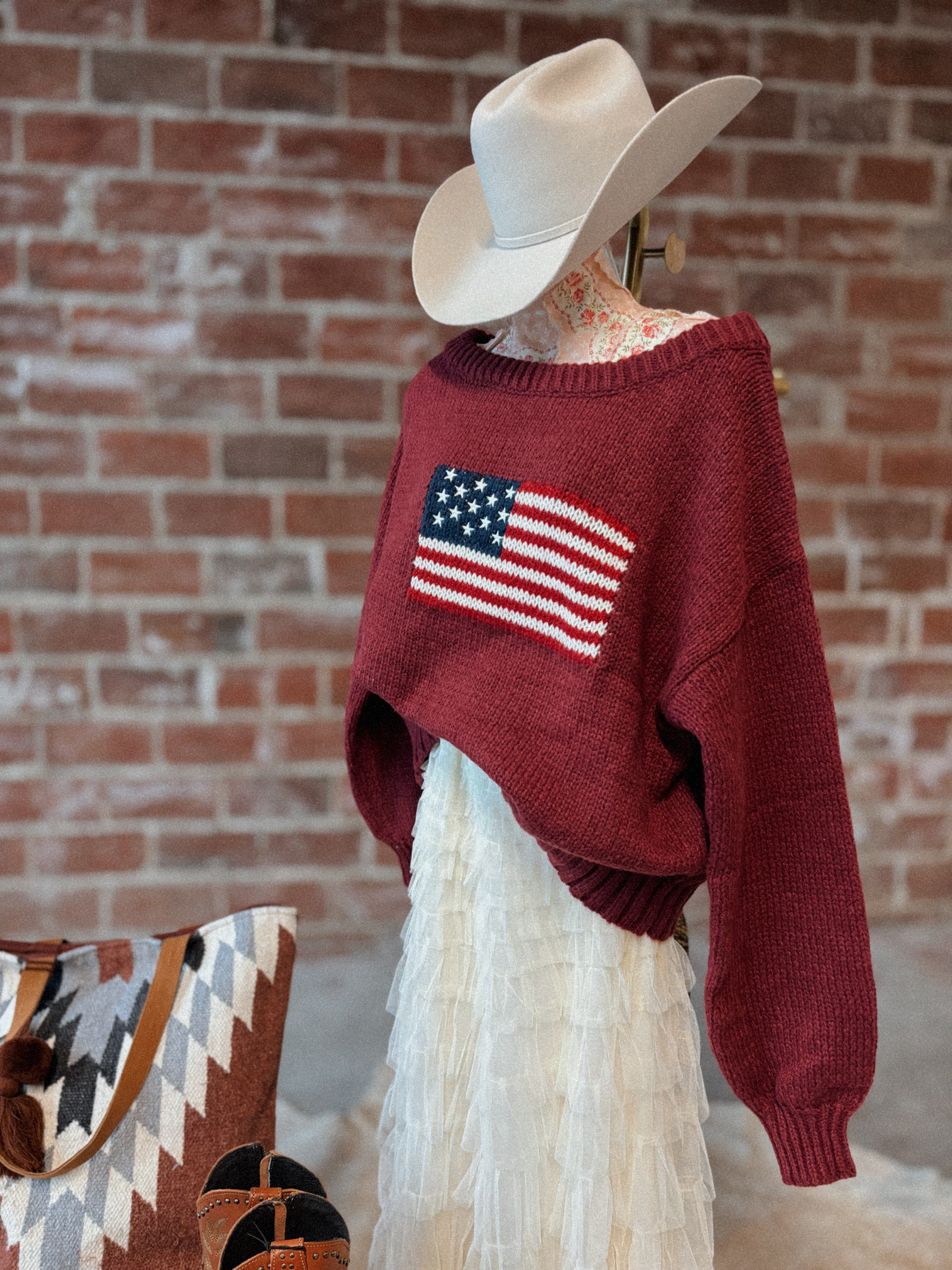 Wine Americana Sweater