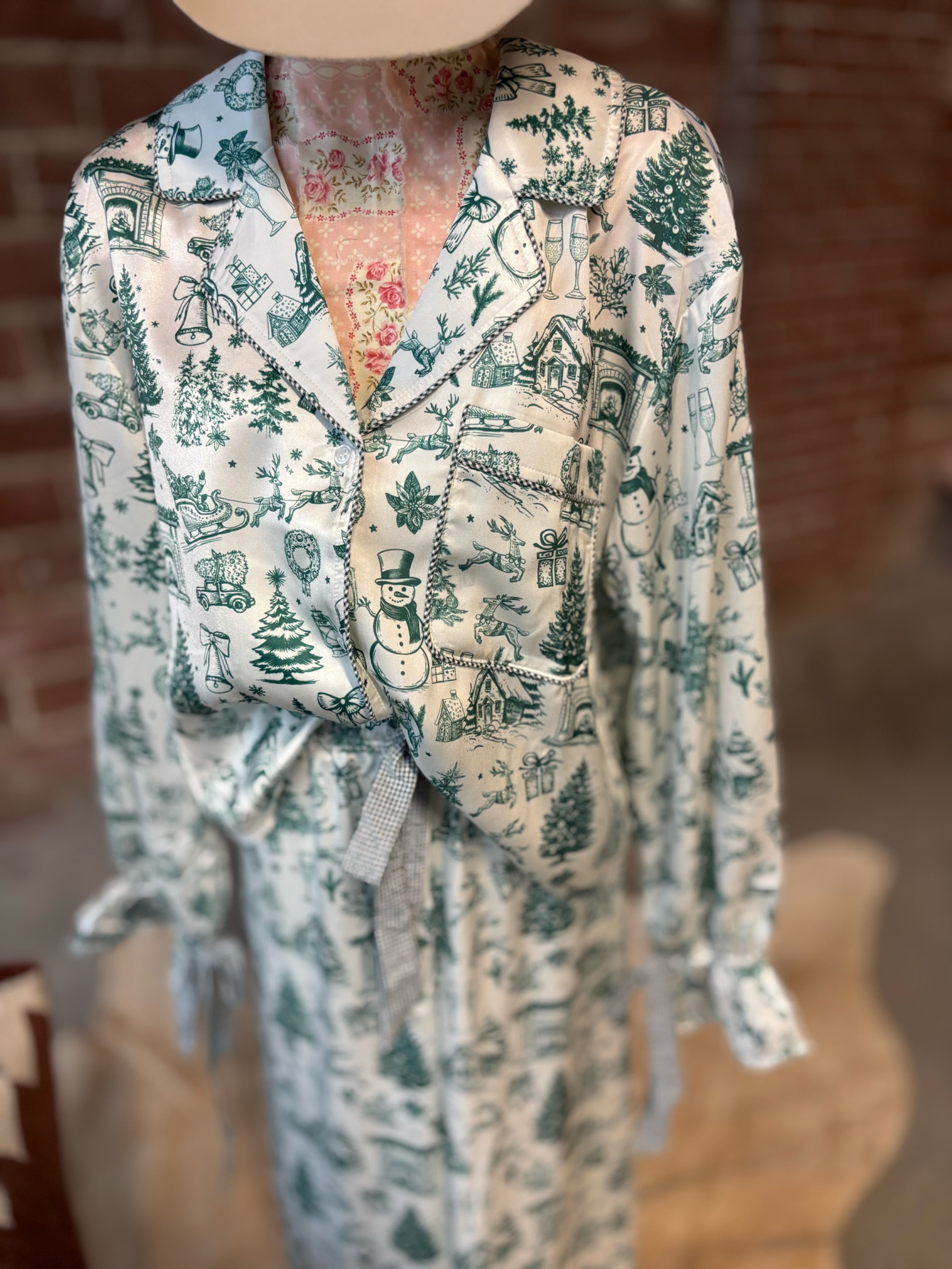 Toile Christmas Pajamas