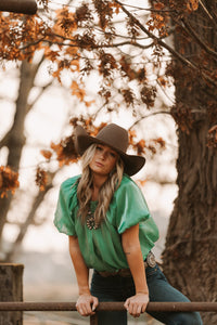 The Butteville Blouse {Green}