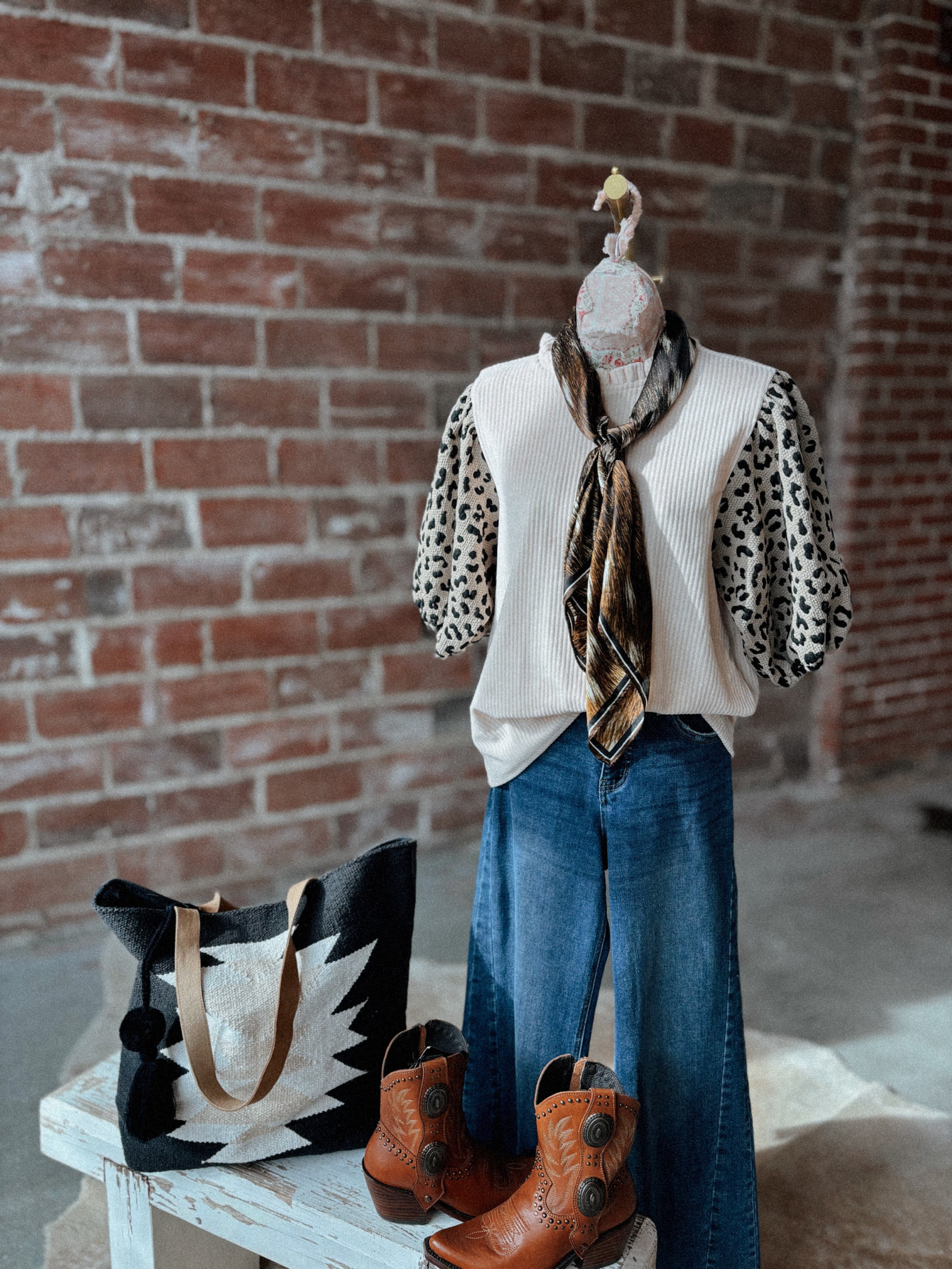 Leopard Corduroy Blouse