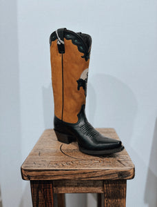 Buckin bronc boot by Caborca Libery Black