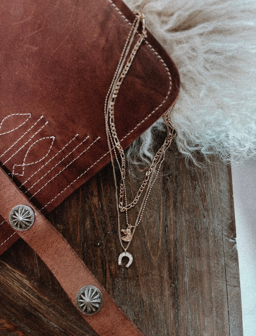 Necklace with horseshoe charm 