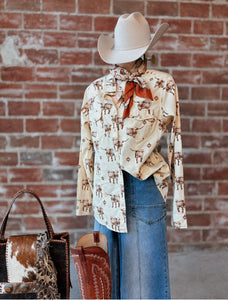 Longhorn Button Down