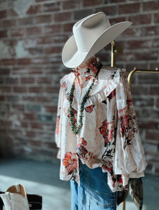 Floral Ruffle Blouse