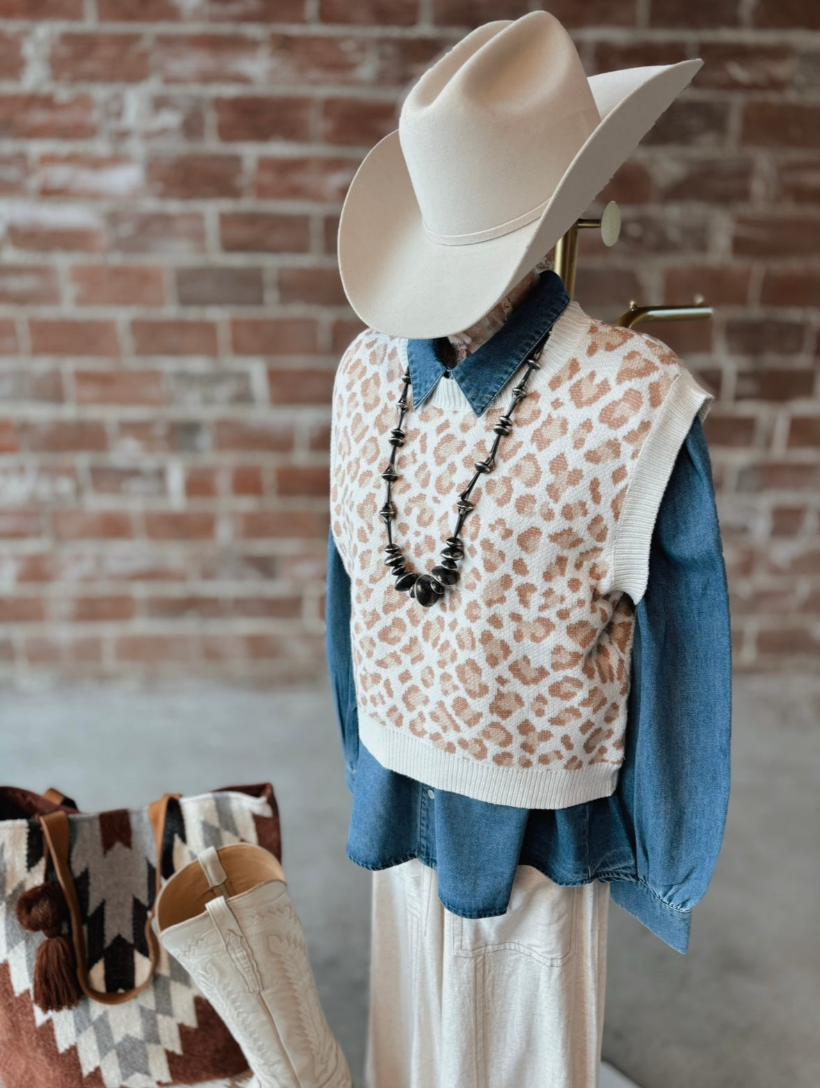 Cropped Leopard Sweater