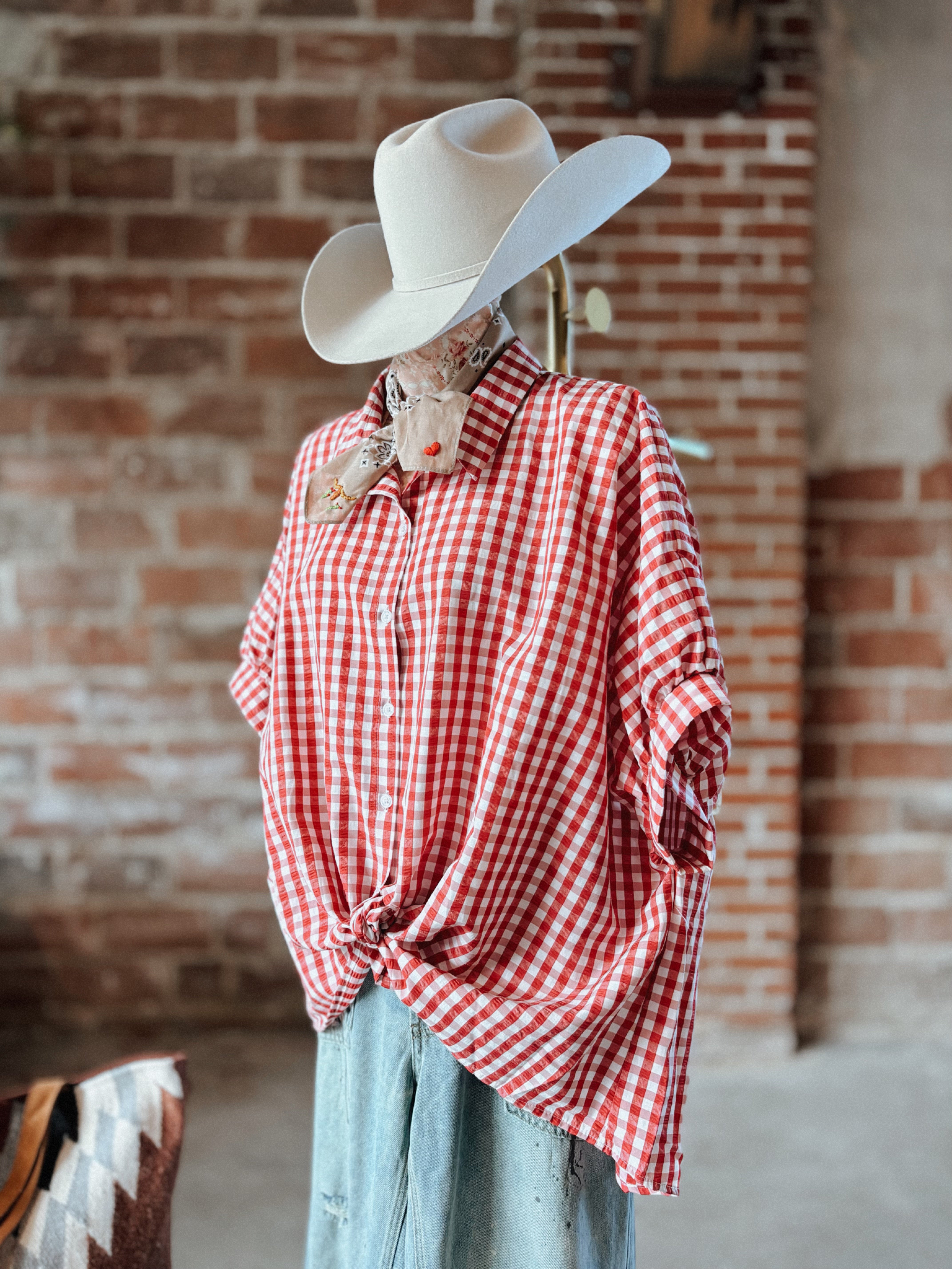 Red Gingham Blouse