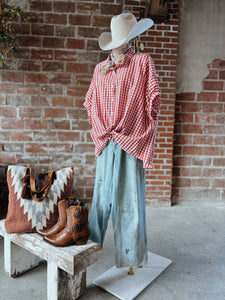 Red Gingham Blouse