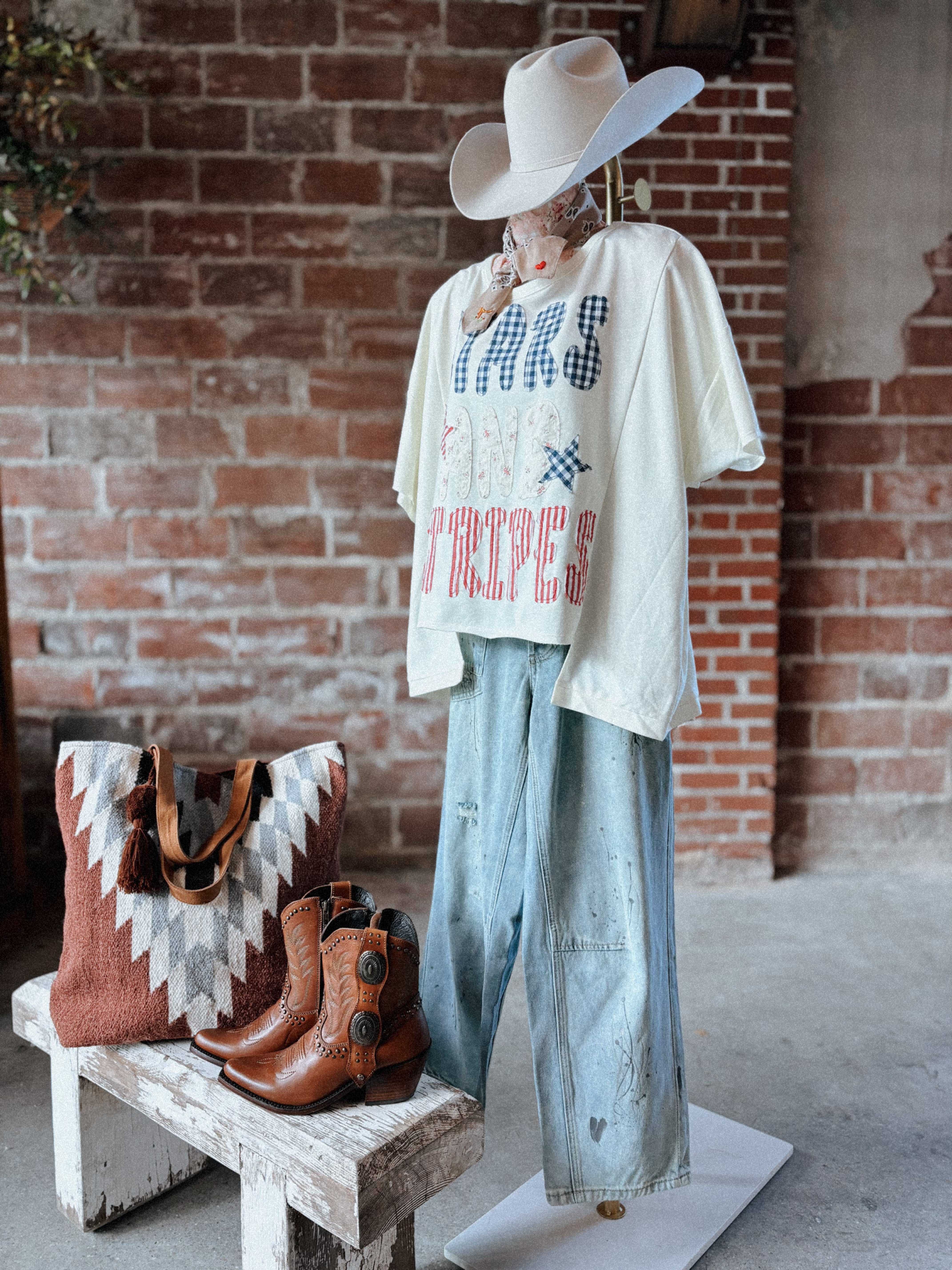 Stars and Stripes Distressed Tee