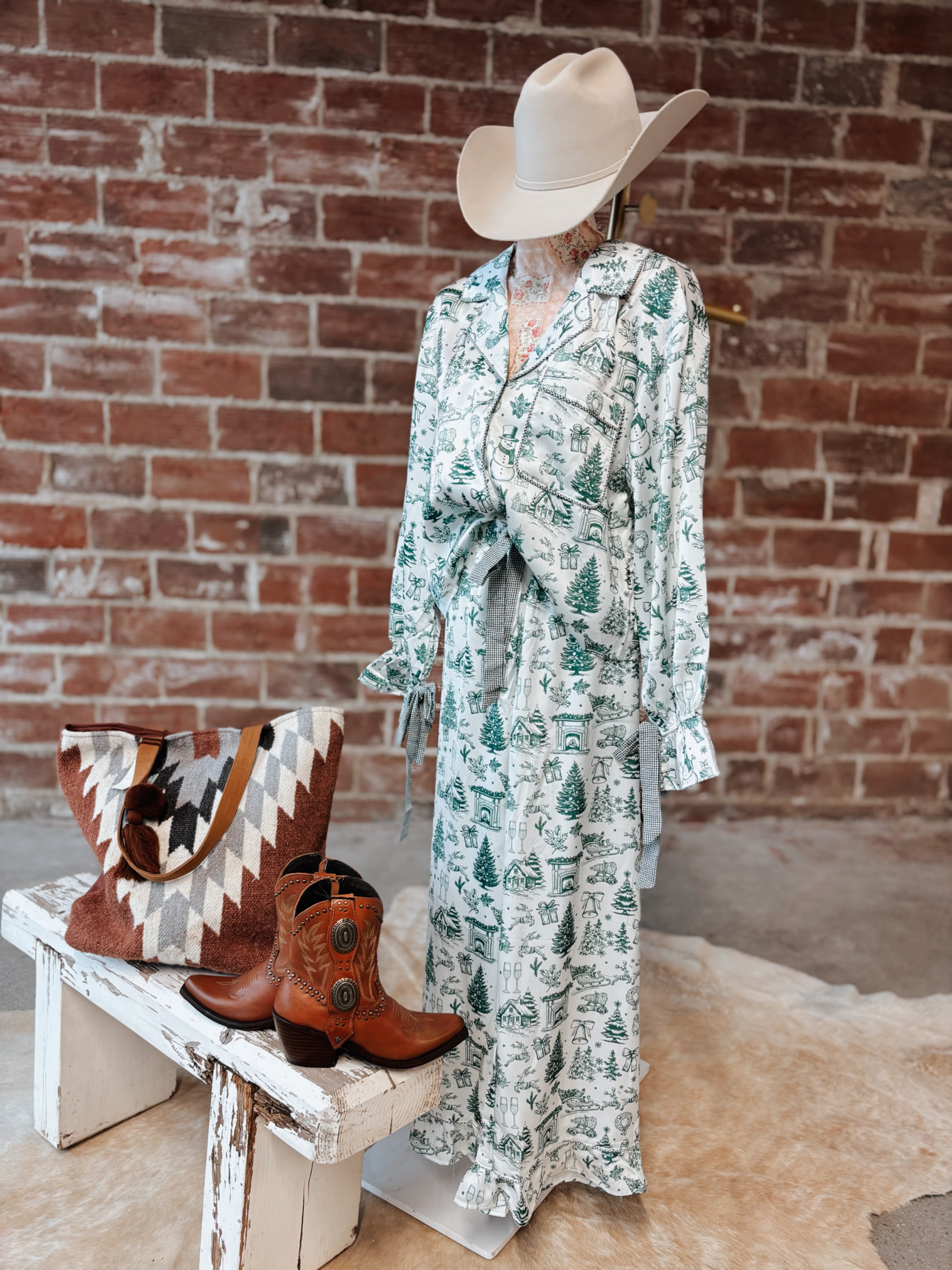 Toile Christmas Pajamas