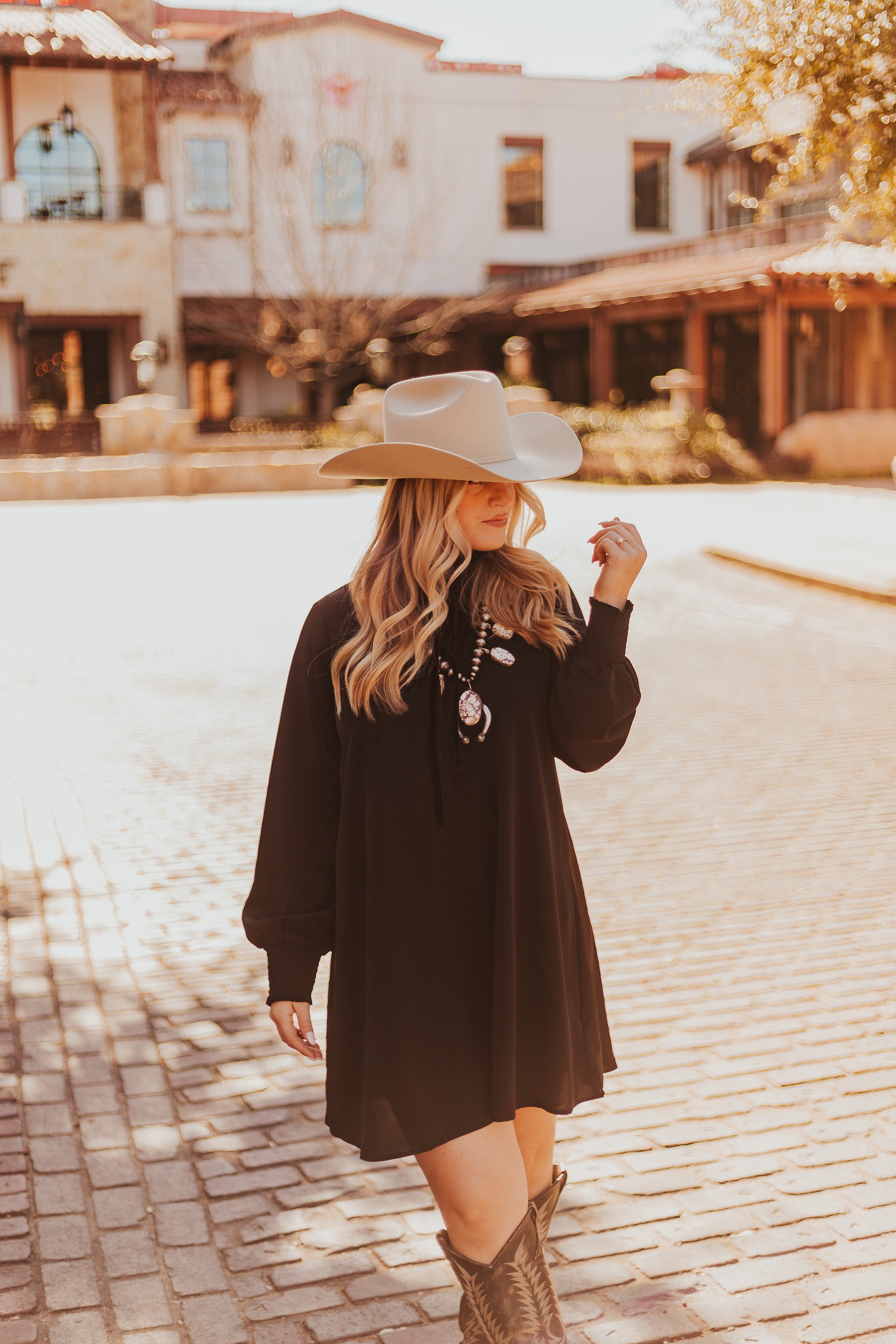 Windy Hollow dress with bow at neck