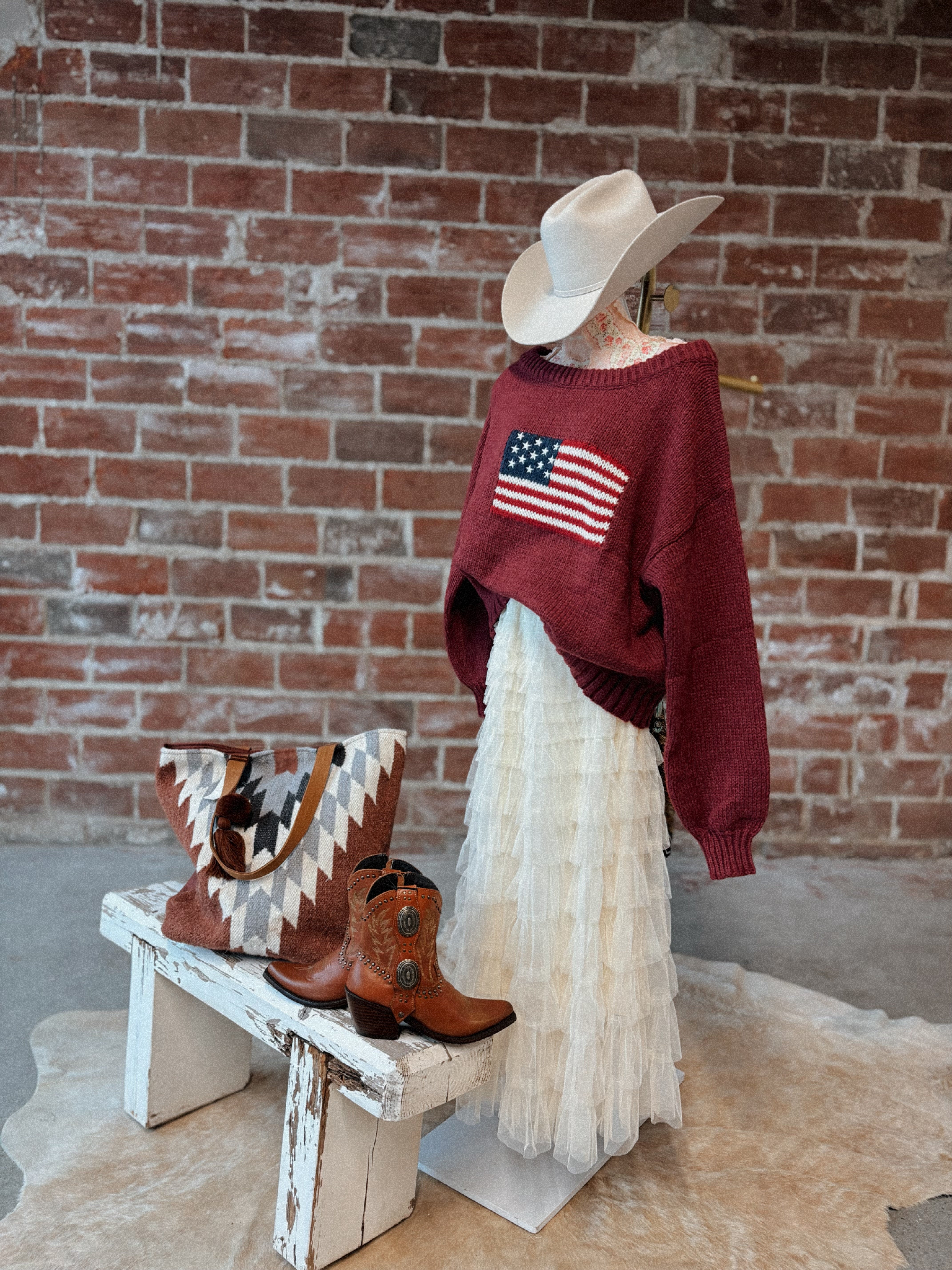 Wine Americana Sweater