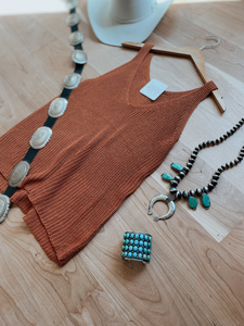 Rust Knitted Tank