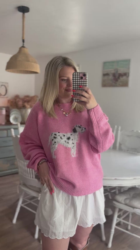 Pink Dalmatian Sweater