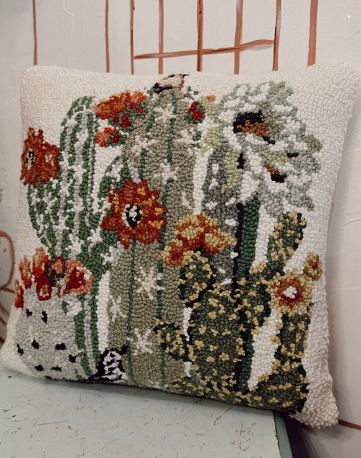 Cactus Wool Hook Pillow