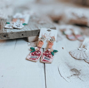 Rose Bridal Earrings