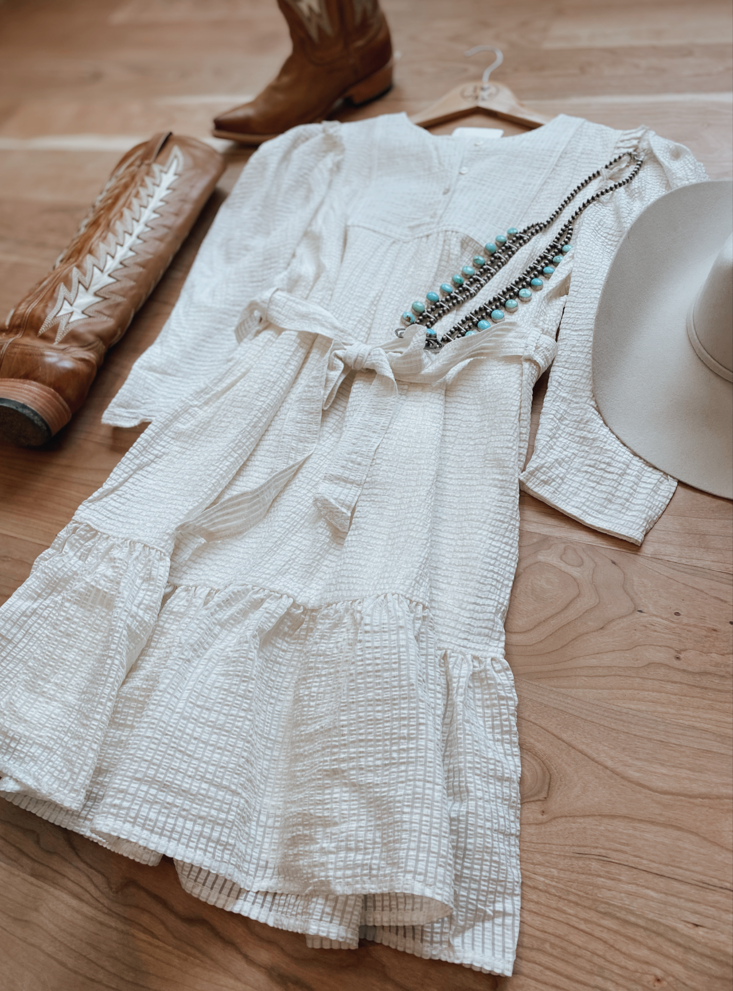 Cream Prairie Dress