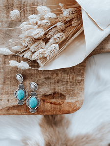 Turquoise & Silver Earrings