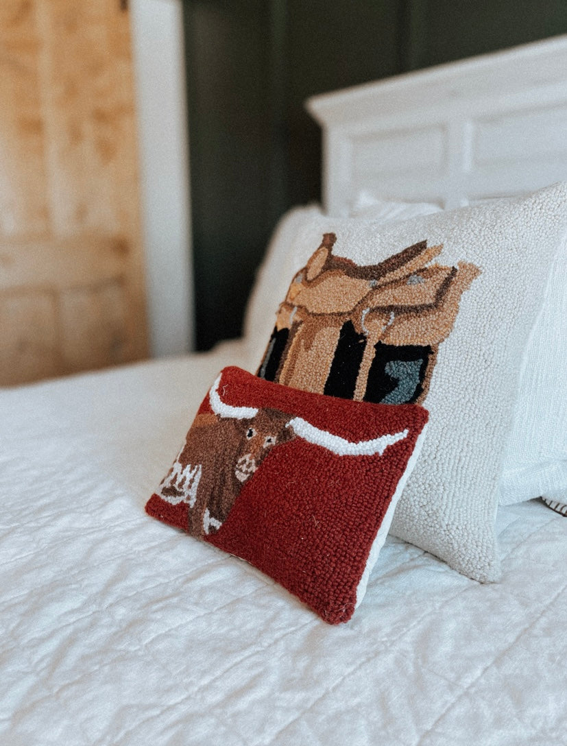 Saddle Wool Hook Pillow